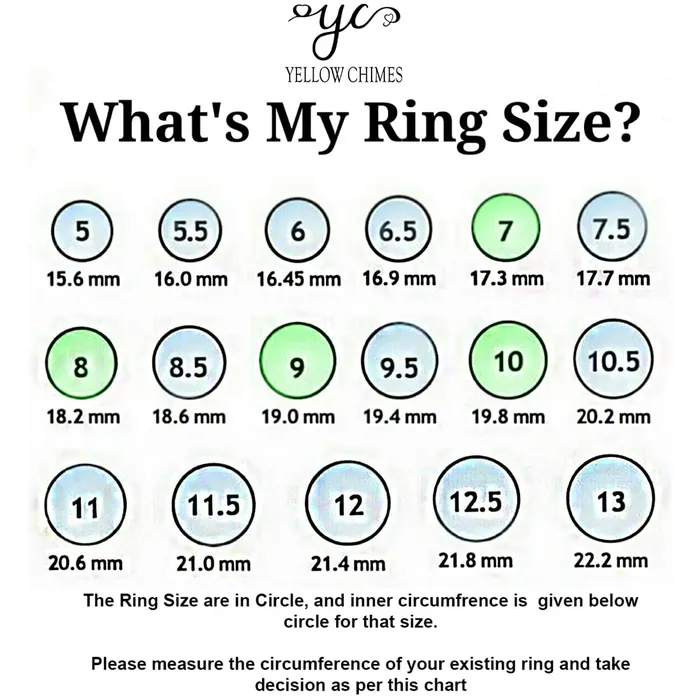 Yellow Chimes Rings for Women Beautiful Multicolor Ring Swiss Zircon Crystal Studded Rose gold plated Ring for Women and Girls Size US 6 Yellow Chimes Rings