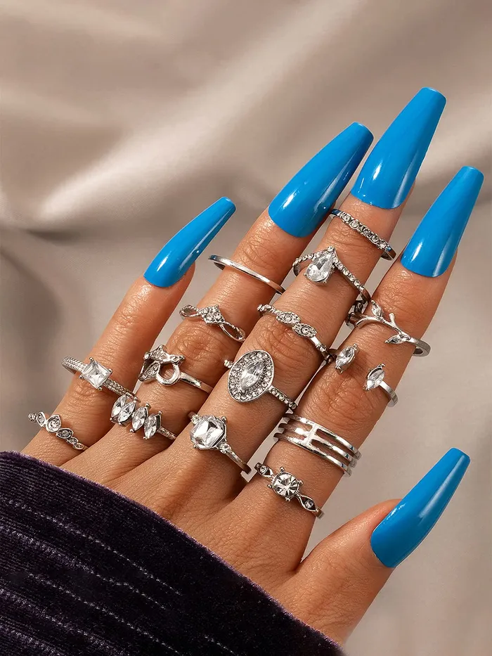 Yellow Chimes Rings for Women Girls Stack Rings for Girls Silver Tone Crystal Multi Designed Stack Ring for Women Birthday Gift For girls women Anniversary Gift for Wife Yellow Chimes Earrings