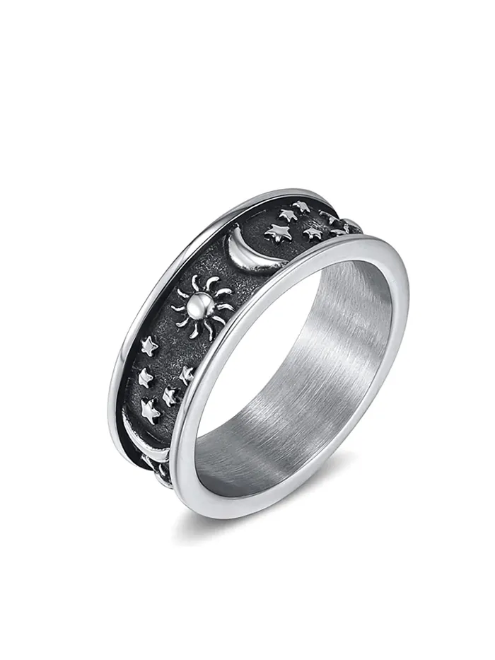 Yellow Chimes Rings for Women Stainless Steel Ring Carved Sun Moon Universe Energy Sign Statement Band Rings for Women and GirlsSize US 8 Yellow Chimes Rings Yellow Chimes Rings for Women Stainless Steel Ring Carved Sun Moon Universe Energy Sign Statement Band Rings for Women and GirlsSize US 8 Yellow Chimes Rings