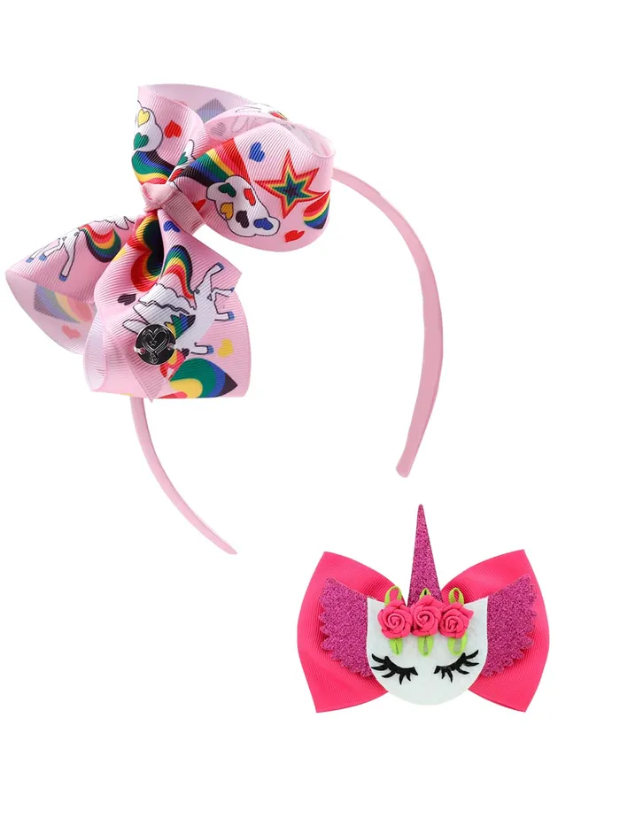 Yellow Chimes Rings Melbees by Yellow Chimes Combo Bow Hair Band Unicorn Printed Headband and Unicorn Alligator Hair Clips for Kids Girls Pack of 2 Yellow Chimes Rings Melbees by Yellow Chimes Combo Bow Hair Band Unicorn Printed Headband and Unicorn Alligator Hair Clips for Kids Girls Pack of 2