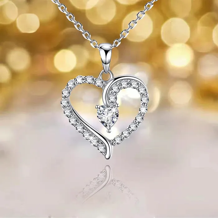 Yellow Chimes Rings Raajsi by Yellow Chimes 925 Sterling Silver Pendant for Women Girls Pure Silver Heart Pendant Chain Birthday Gift for Girls Women With Certificate of Authenticity and 925 Stamp