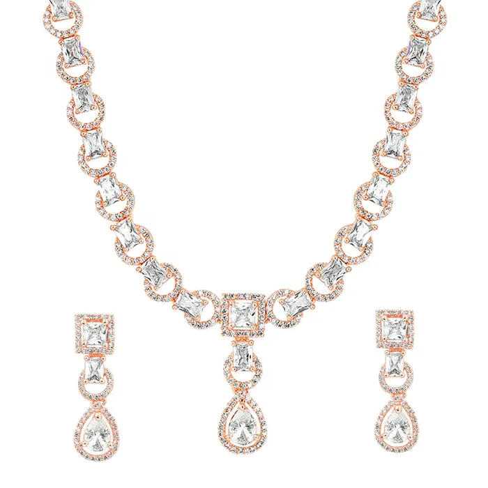 Yellow Chimes Rings Yellow Chimes American Diamond Necklace Set For Women White Stone Rose Gold Jewellery Set For Women Diamond Necklace Set Birthday Gift for Girls Anniversary Gift for Wife Yellow Chimes Rings Yellow Chimes American Diamond Necklace Set For Women White Stone Rose Gold Jewellery Set For Women Diamond Necklace Set Birthday Gift for Girls Anniversary Gift for Wife