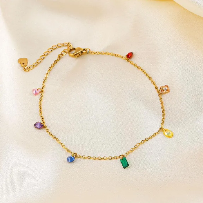 Yellow Chimes Rings Yellow Chimes Bracelet for Women and Girls Fashion Golden Chain Bracelets for Women Gold Plated Crystal Charms Link Chain Bracelet Birthday Gift For Girls Women Anniversary Gift for Wife