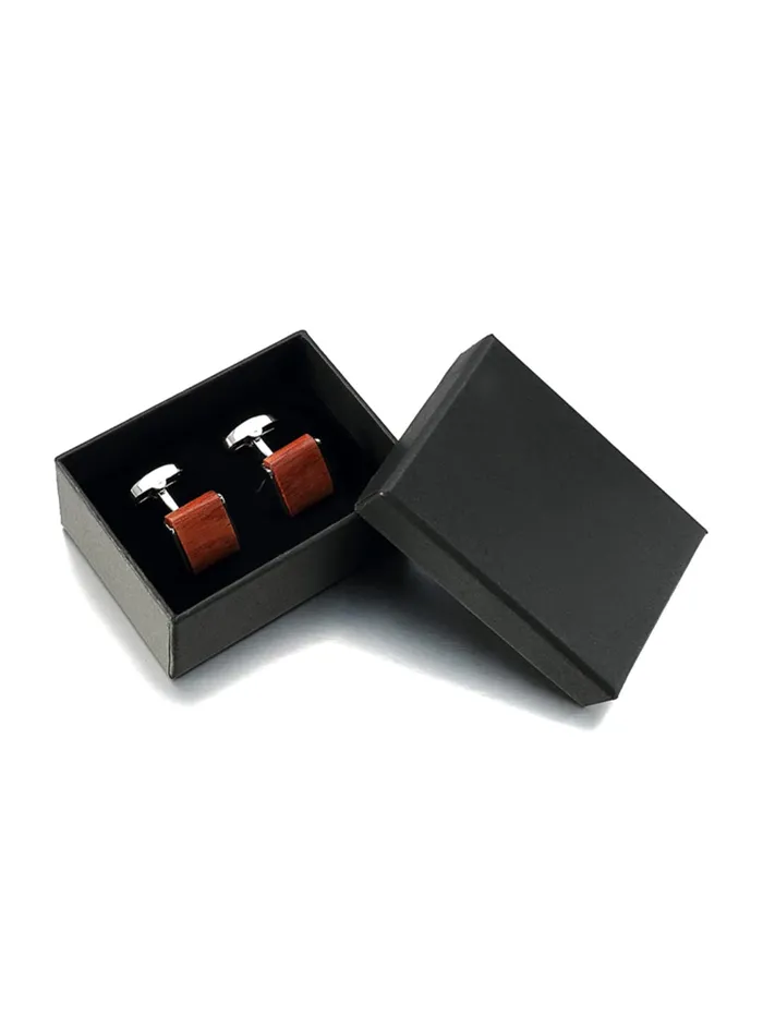 Yellow Chimes Rings Yellow Chimes Cufflinks for Men Cuff links Stainles Steel Wooden Brown Silver Cufflinks for Men and Boys