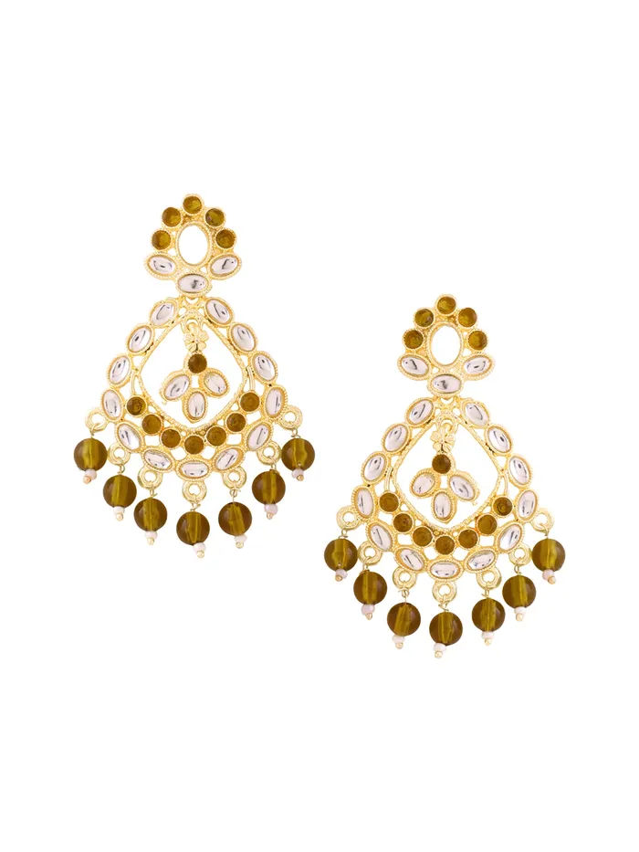 Yellow Chimes Rings Yellow Chimes Dangle Earrings Stylish Kundan Design 1 Pair Gold Yellow Chimes Rings Yellow Chimes Dangle Earrings Stylish Kundan Design 1 Pair Gold