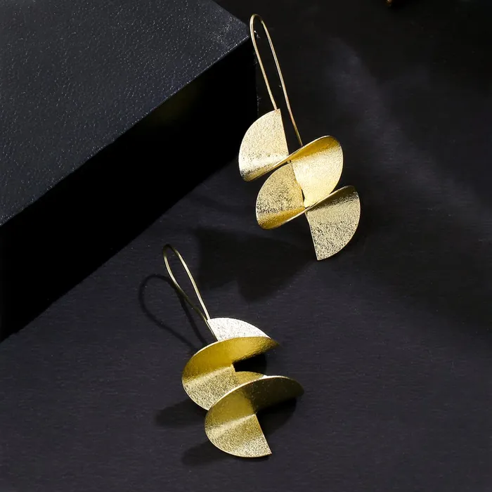 Yellow Chimes Rings Yellow Chimes Earrings for Women and Girls Drop Earrings Gold Plated Spiral Designed Drop Earrings Birthday Gift for girls and women Anniversary Gift for Wife