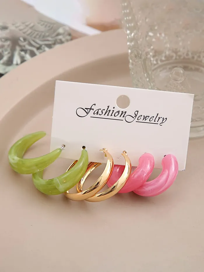 Yellow Chimes Rings Yellow Chimes Earrings for Women and Girls Multicolor Hoops Earrings Combo Gold Plated 3 Pairs Combo Hoop Earrings for Women Birthday Gift for girls and women Anniversary Gift for Wife