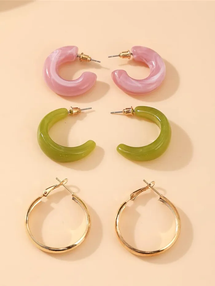 Yellow Chimes Rings Yellow Chimes Earrings for Women and Girls Multicolor Hoops Earrings Combo Gold Plated 3 Pairs Combo Hoop Earrings for Women Birthday Gift for girls and women Anniversary Gift for Wife