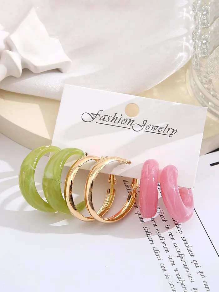 Yellow Chimes Rings Yellow Chimes Earrings for Women and Girls Multicolor Hoops Earrings Combo Gold Plated 3 Pairs Combo Hoop Earrings for Women Birthday Gift for girls and women Anniversary Gift for Wife