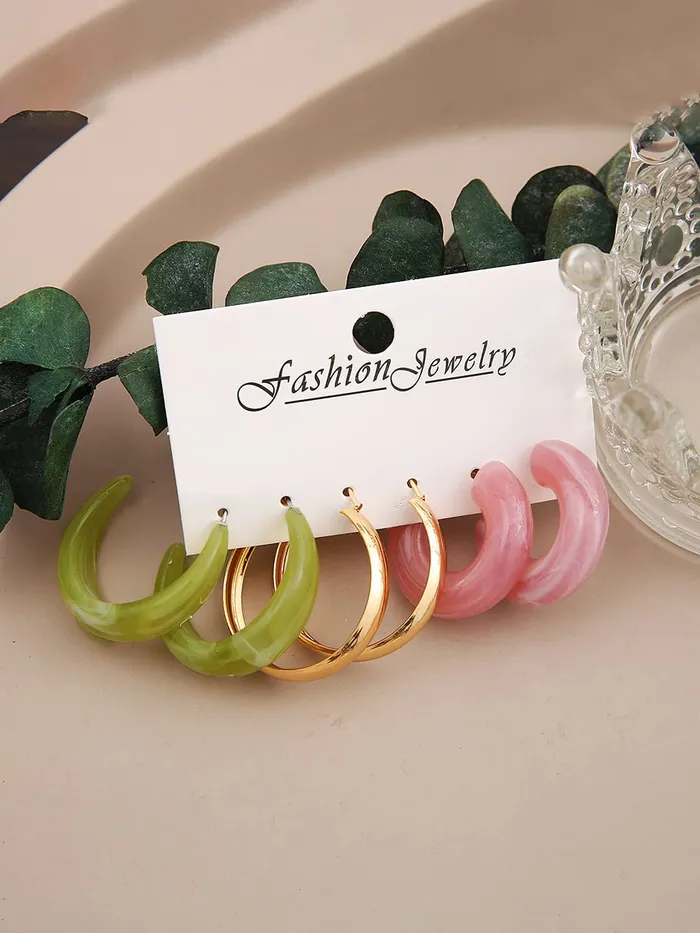Yellow Chimes Rings Yellow Chimes Earrings for Women and Girls Multicolor Hoops Earrings Combo Gold Plated 3 Pairs Combo Hoop Earrings for Women Birthday Gift for girls and women Anniversary Gift for Wife