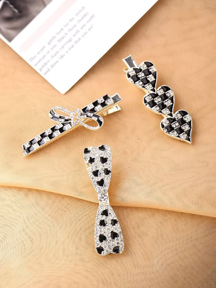 Yellow Chimes Rings Yellow Chimes Hair Clips for Women Girls Hair Accessories for Women Black Hair Clip 3 Pcs Hair Clips for Girls Hairclips Alligator Clips for Hair Pins for Women and Girls Gift For Women Girls