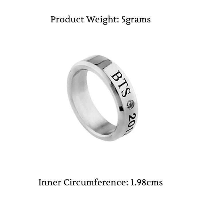 Yellow Chimes Rings Yellow Chimes Rings for Men Silver toned BTS Stainless Steel Men Accessoriess Ring for Boys and MenRing Size 10