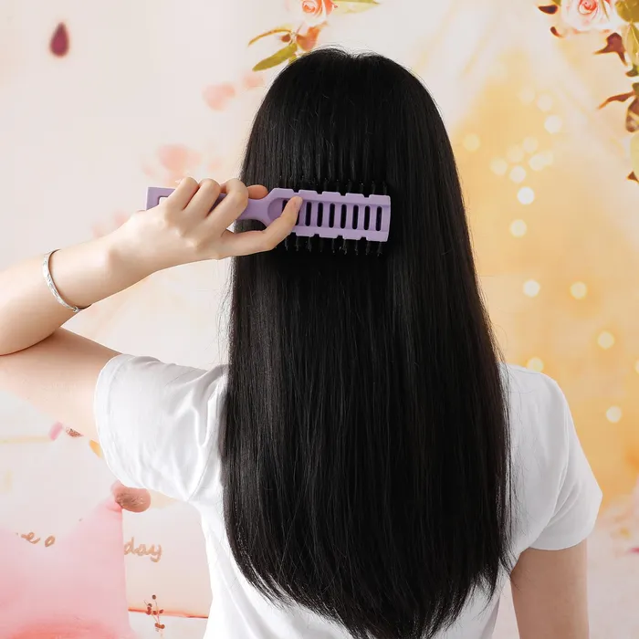 Yellow Chimes Round Vented Hair Brush for Quick Drying Pain Free Detangling Smoothens Stylish design Flexible Nylon Bristles Suitable for All Hair Types Yellow Chimes Earrings