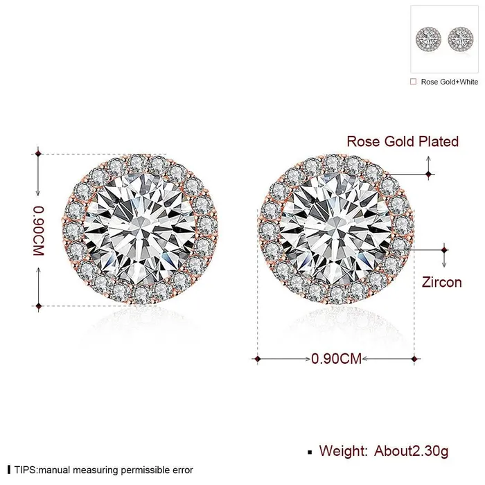 Yellow Chimes Stud Earrings for Women Crystals from Swarovski Moonlight Sparkling Rosegold Plated Stud Earrings for Women and Girls Yellow Chimes Earrings