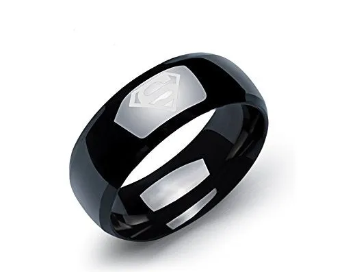 Yellow Chimes Titanium Superman Stylish Black Ring for Men and Boys US 10 YCFJRGSUP224510BK Yellow Chimes Necklaces Yellow Chimes Titanium Superman Stylish Black Ring for Men and Boys US 10 YCFJRGSUP224510BK Yellow Chimes Necklaces