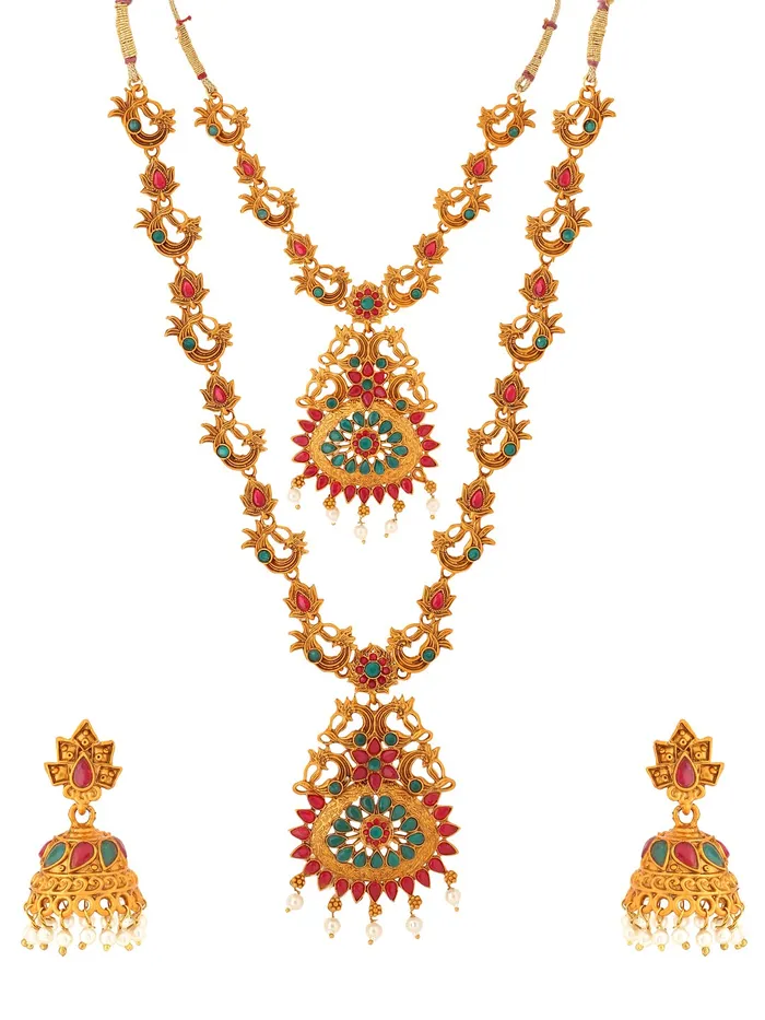 Yellow Chimes traditional Jewellery Set for Women GoldPlated Temple Necklace Set StoneStudded Necklace Set For Women Girls NK 6 Yellow Chimes Bracelets Yellow Chimes traditional Jewellery Set for Women GoldPlated Temple Necklace Set StoneStudded Necklace Set For Women Girls NK 6 Yellow Chimes Bracelets