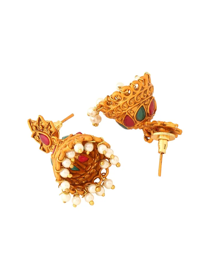 Yellow Chimes traditional Jewellery Set for Women GoldPlated Temple Necklace Set StoneStudded Necklace Set For Women Girls NK 6 Yellow Chimes Bracelets