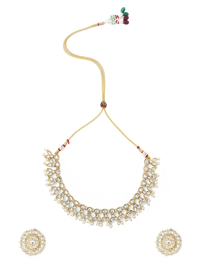 Yellow Chimes traditional necklace set for woman GoldPlated Kundan Choker Necklace Set Traditional KundanStudded Beaded Necklace Set For Women Girls Yellow Chimes Necklaces Yellow Chimes traditional necklace set for woman GoldPlated Kundan Choker Necklace Set Traditional KundanStudded Beaded Necklace Set For Women Girls Yellow Chimes Necklaces