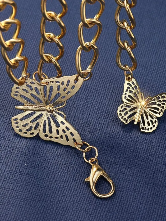 Yellow Chimes Waist Chain For Women Gold Plated Coin Designed Waist Chain for Women and Girls Yellow Chimes Earrings