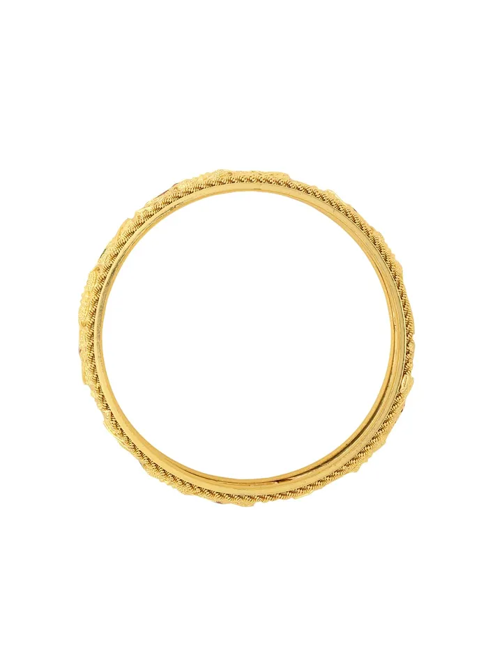 Yellow Chimes Yellow Chimes Bangles for Women Gold Toned Traditional Designed Meenakari Touch Bangles for Women and Girls Earrings