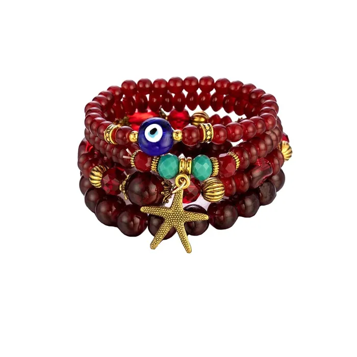 Yellow Chimes Yellow Chimes Bracelet for Women and Girls Evil Eye Nazariya Bracelets for Women 4 Pcs Red Beads Layered Bracelet Birthday Gift For girls and women Anniversary Gift for Wife Earrings Yellow Chimes Yellow Chimes Bracelet for Women and Girls Evil Eye Nazariya Bracelets for Women 4 Pcs Red Beads Layered Bracelet Birthday Gift For girls and women Anniversary Gift for Wife Earrings