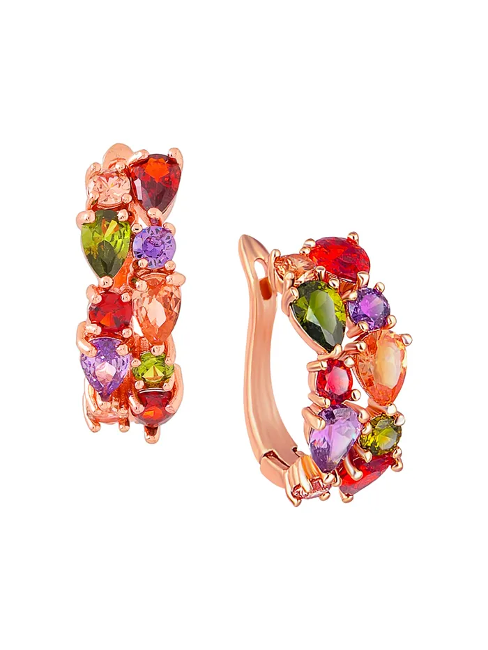 Yellow Chimes Yellow Chimes Clip On Earrings for Women Multicolor Swiss Zircon Rosegold Plated Crystal ClipOn Earrings for Women and Girls Bracelets Yellow Chimes Yellow Chimes Clip On Earrings for Women Multicolor Swiss Zircon Rosegold Plated Crystal ClipOn Earrings for Women and Girls Bracelets