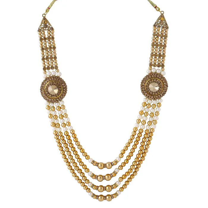 Yellow Chimes Yellow Chimes Dulahmala For Mens Pearl Necklace Jewellery for Groom Dulha Moti Mal Haar For men Rings Yellow Chimes Yellow Chimes Dulahmala For Mens Pearl Necklace Jewellery for Groom Dulha Moti Mal Haar For men Rings