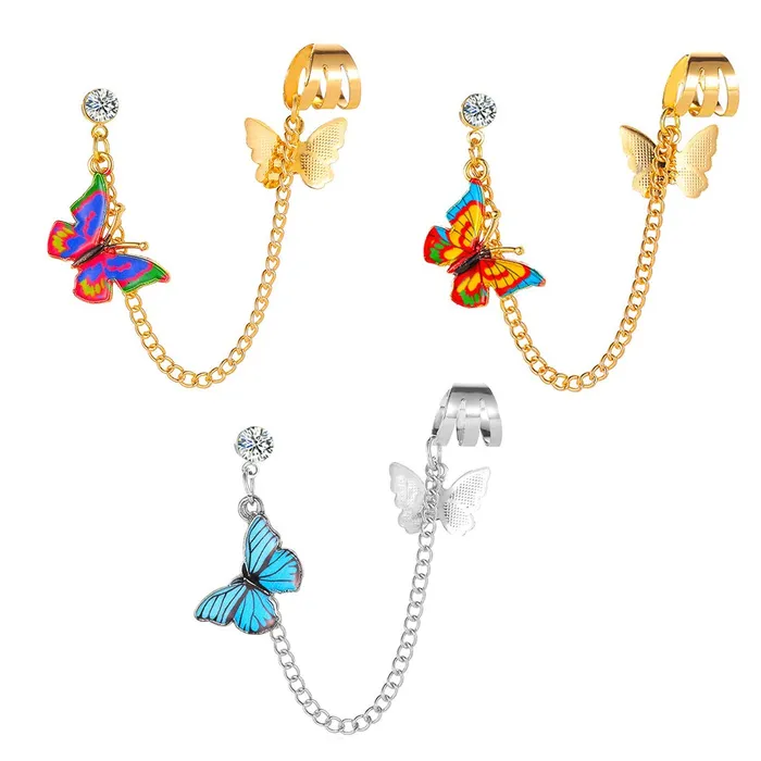 Yellow Chimes Yellow Chimes Ear Cuffs for Women Combo of 3 PCs Multicolour Ear Cuff Earrings with Butterfly Charm Hanging Single Piece Drop Earrings for Women and Girls Bracelets Yellow Chimes Yellow Chimes Ear Cuffs for Women Combo of 3 PCs Multicolour Ear Cuff Earrings with Butterfly Charm Hanging Single Piece Drop Earrings for Women and Girls Bracelets