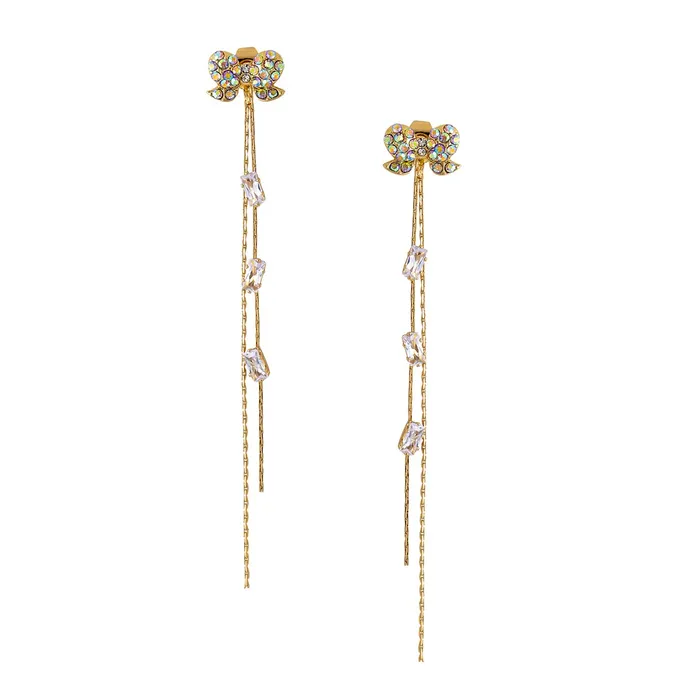 Yellow Chimes Yellow Chimes Earrings For Women Gold Tone Bow Shaped Long Drop Dangle Earrings For Women and Girls Earrings Yellow Chimes Yellow Chimes Earrings For Women Gold Tone Bow Shaped Long Drop Dangle Earrings For Women and Girls Earrings