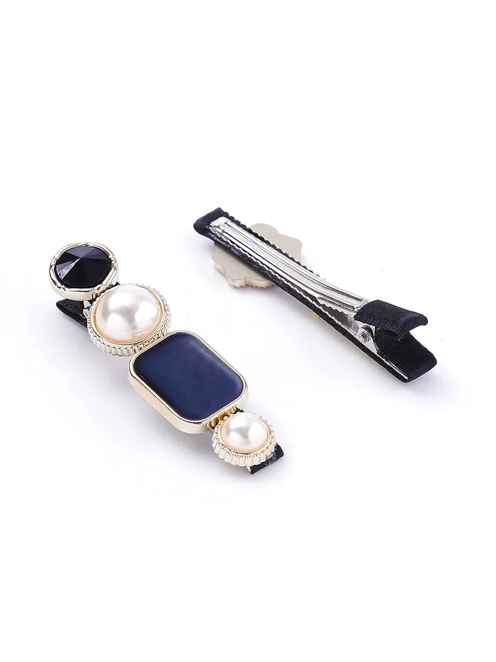 Yellow Chimes Yellow Chimes Hair Clips for Women 5 PCs Hair Clips for Girls Crystal Black Hairclips Hairpins Hair Accessories for Women and Girls Necklaces