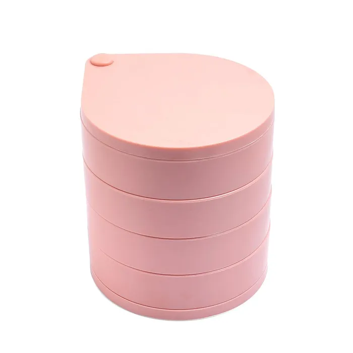 Yellow Chimes Yellow Chimes Jewellery Organisers Storage Box Wedding Birthday Gift Box for Women Jewelry Box with Bangles Earrings Organisers Portable 4Layer Rotating Jewelry Organizer Box Necklaces