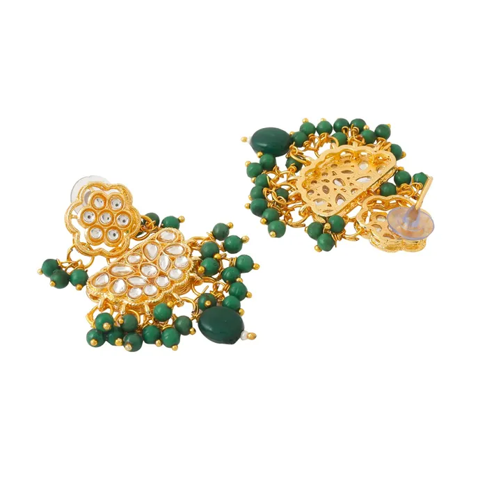 Yellow Chimes Yellow Chimes Jewellery Set for Women and Girls Kundans Necklaces Set Gold Plated Multilayer Beads Beaded Kundan Necklace Set Birthday Gift for girls and women Anniversary Gift for Wife Necklaces