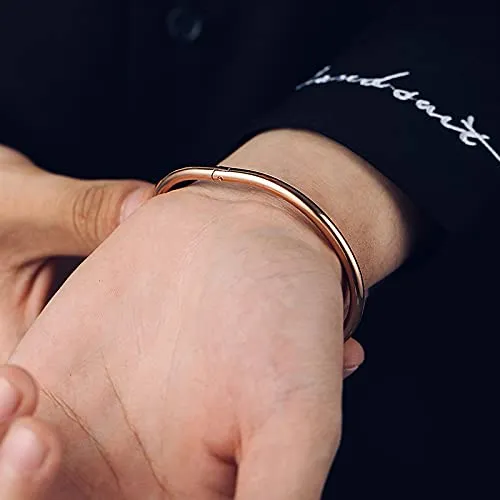 Yellow Chimes Yellow Chimes Kada Bracelet for Women Stainless Steel Rose Gold Plated Statement Style Screw Kada Bracelet for Women and Girls Rings