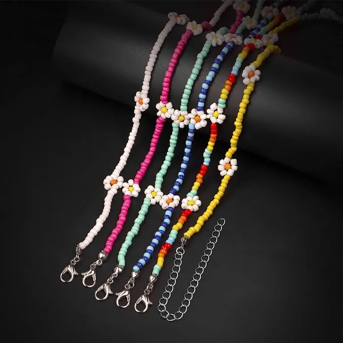 Yellow Chimes Yellow Chimes Necklace for Women and Girls Beaded Necklace for Women Multicolor Combo of 6 Pcs Beaded Choker Necklace for Girls Birthday Gift for girls and women Anniversary Gift for Wife Rings
