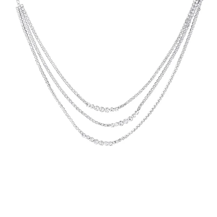 Yellow Chimes Yellow Chimes Necklace For Women Silver Toned Multilayer Crystal Chain Necklace For Women and Girls Earrings Yellow Chimes Yellow Chimes Necklace For Women Silver Toned Multilayer Crystal Chain Necklace For Women and Girls Earrings