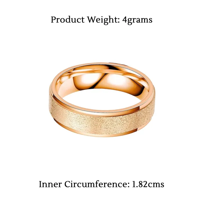 Yellow Chimes Yellow Chimes Rings for Men Rose Gold Plated Stainless Steel Band Designed Ring for Men and Boys Rings
