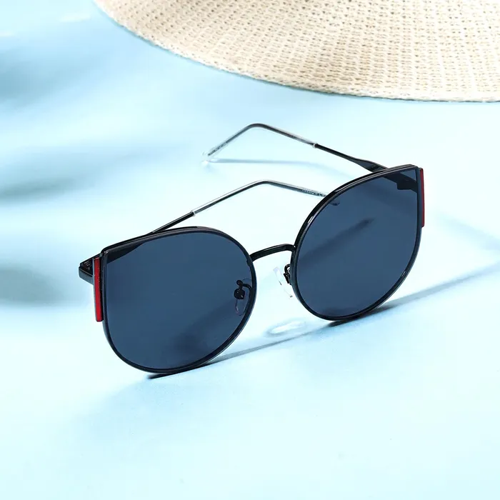 Yellow Chimes Yellow Chimes Round Shaped Sunglasses for Women Sunglasses Girls Women Sunglasses for Women Stylish 100 UV 400 Protection with Case Pack of 1 Small Earrings