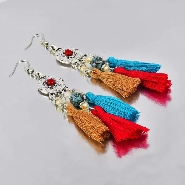 Yellow Chimes Yellow Chimes Tribal Fashion Tassel Earring for Women Girls Earrings
